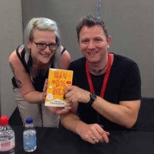YALC 2015: Me and the lovely Brian Conaghan, author of When Mr Dog Bites (Jul 2015)