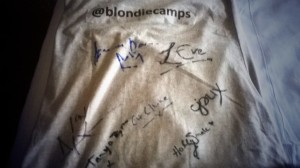 YALC 2014: As most of my books were in storage, I got lots of authors to sign my lovely vest! How many can you identify?